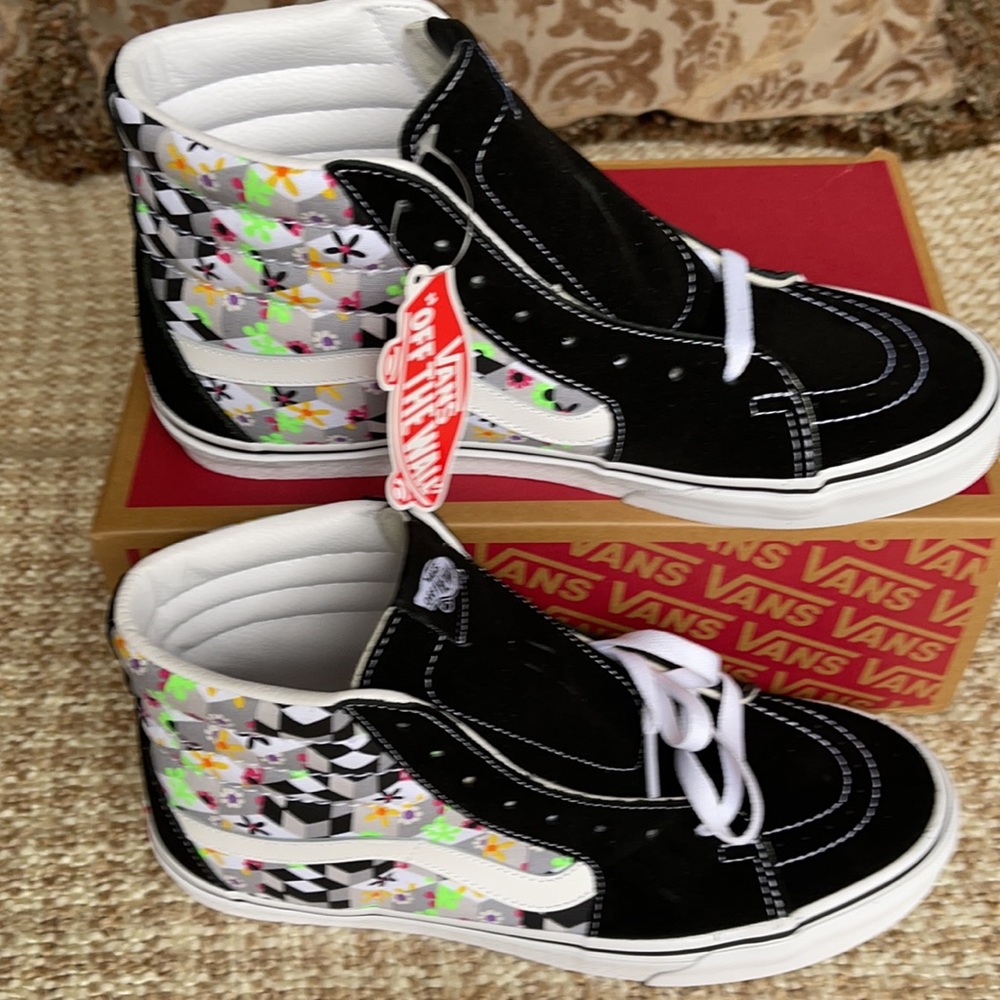 Vans Sk8-Hi Checker Cube Black/True White WMNS - Picture 2 of 16